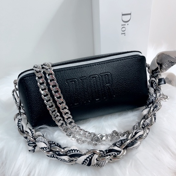 🖤New Dior Cosmetic Mini Square Pouch DIY /Crossbody/Tote🖤 - Picture 3 of 12